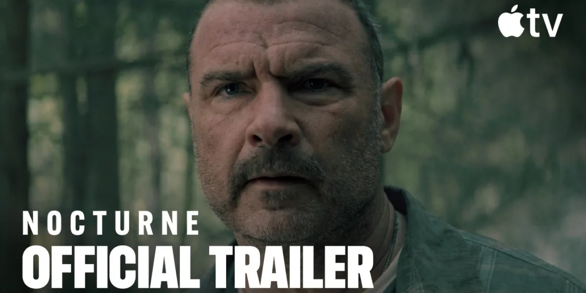 Nocturne key art, Apple TV crime thriller with Liev Schreiber and Stephen Graham
